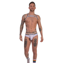 Barcode Berlin Harnais élastique Barcode Pride Blanc